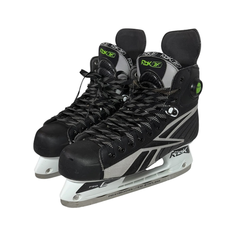 Reebok RBK 5K Pump Ice Hockey Skates Mens Size 9.5 Wide E Shoe Size 11 Black